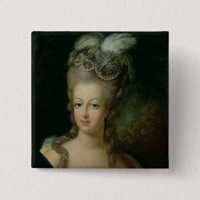 Badge Carré 5 Cm Portrait de Marie-Antoinette (Devant)