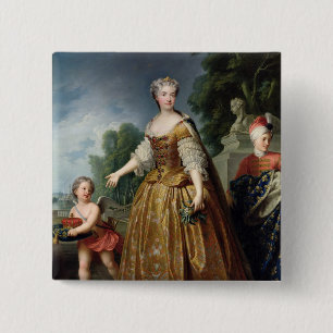 Badge Carré 5 Cm Portrait de Marie Leczinska après 1725