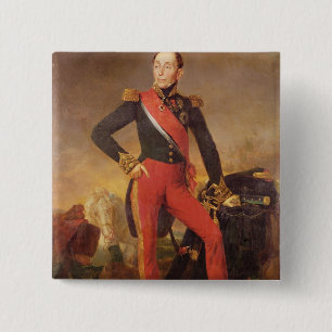 Badge Carré 5 Cm Portrait de Marquis Emmanuel de Grouchy