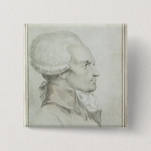 Badge Carré 5 Cm Portrait de Maximilien de Robespierre
