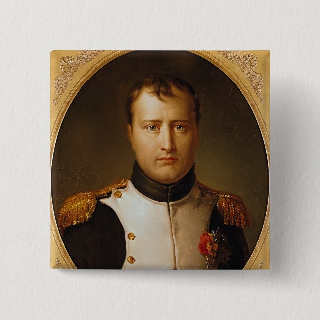 Badge Carré 5 Cm Portrait de napoléon dans l'uniforme (Devant)