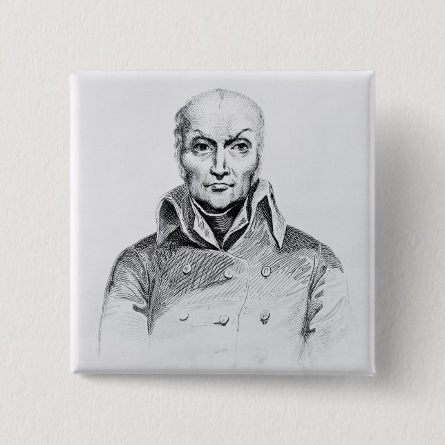 Badge Carré 5 Cm Portrait de Nicolas Appert (Devant)