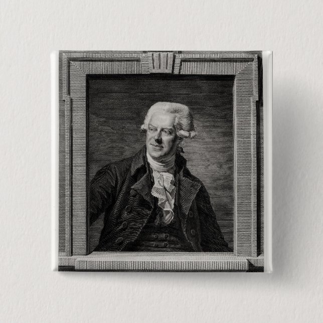 Badge Carré 5 Cm Portrait de Pascal Paoli (Devant)