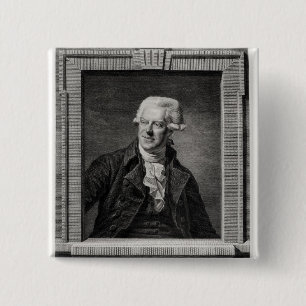 Badge Carré 5 Cm Portrait de Pascal Paoli