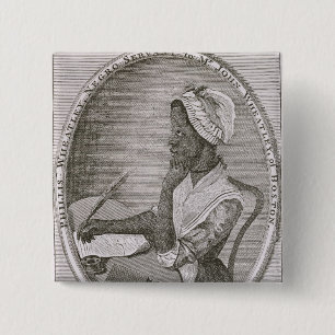 Badge Carré 5 Cm Portrait de Phillis Wheatley
