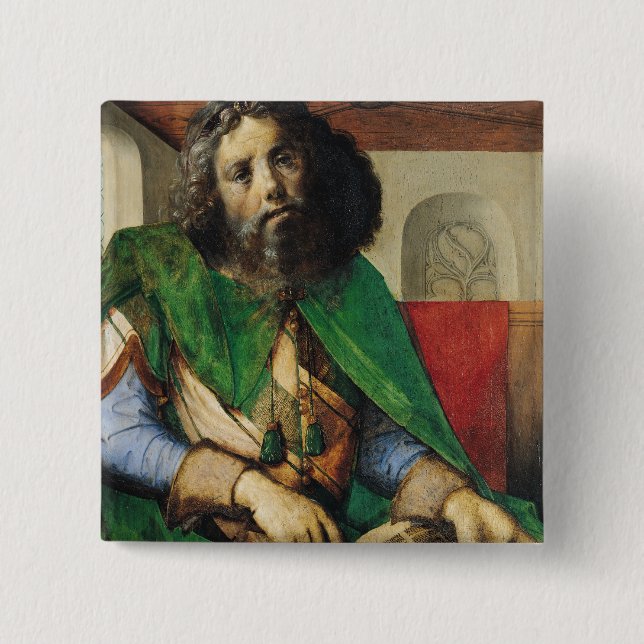 Badge Carré 5 Cm Portrait de Platon c.1475 (Devant)
