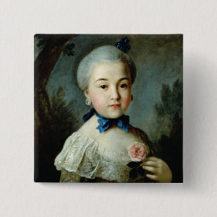 Badge Carré 5 Cm Portrait de princesse Charlotte Sophia