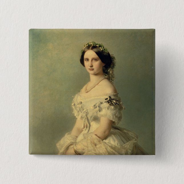 Badge Carré 5 Cm Portrait de princesse de Baden, 1856 (Devant)
