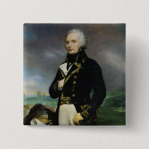 Badge Carré 5 Cm Portrait de vicomte Alexandre-Francois-Marie
