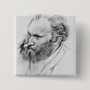 Badge Carré 5 Cm Portrait d'Edgar Degas   d'Edouard Manet