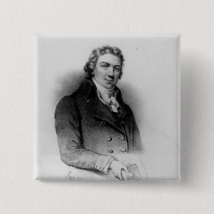 Badge Carré 5 Cm Portrait d'Edouard Jenner