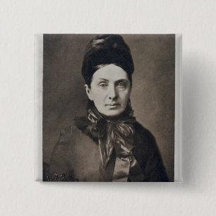 Badge Carré 5 Cm Portrait d'évêque d'oiseau d'Isabella