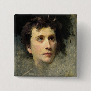 Badge Carré 5 Cm Portrait du compositeur Pyotr Ilyich