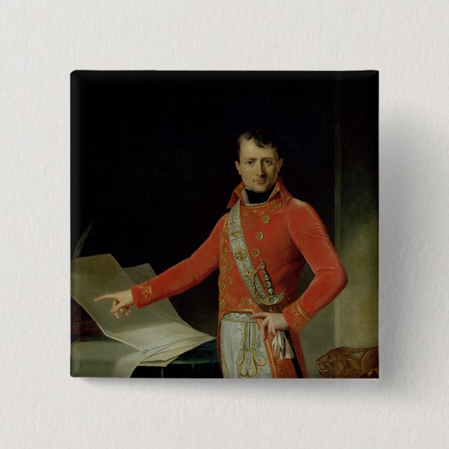 Badge Carré 5 Cm Portrait du napoléon I (Devant)
