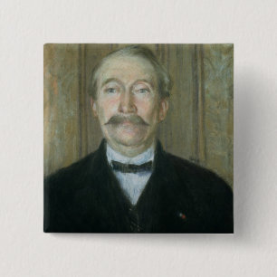 Badge Carré 5 Cm Portrait du patriarche (en pastel sur le papier)