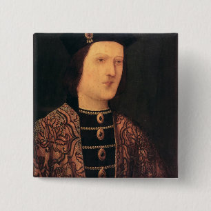 Badge Carré 5 Cm Portrait du Roi Edouard IV de l'Angleterre