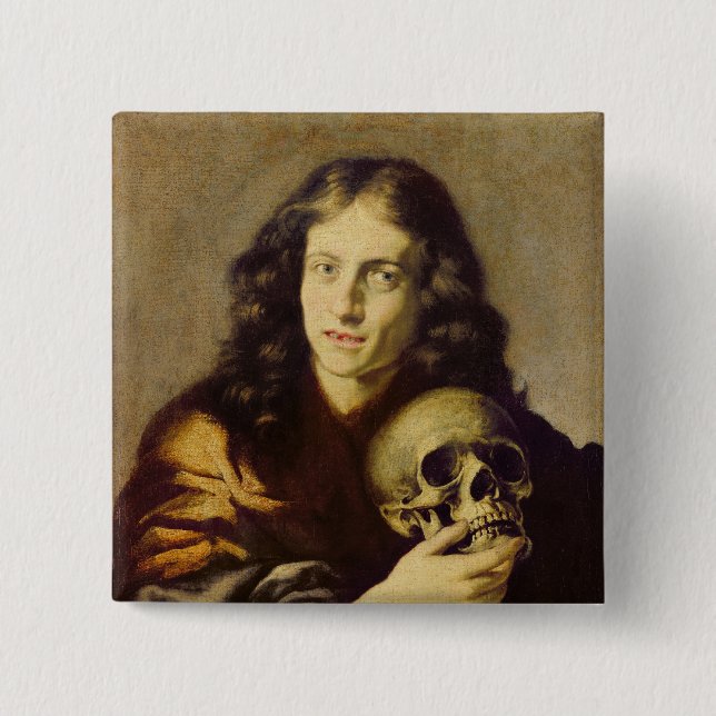 Badge Carré 5 Cm Portrait d'un homme (Devant)