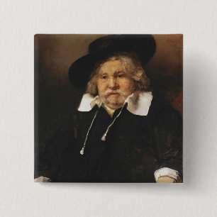 Badge Carré 5 Cm Portrait d'un vieil homme, 1667