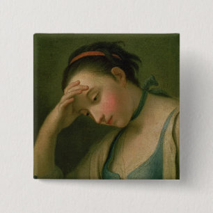 Badge Carré 5 Cm Portrait d'une femme 2