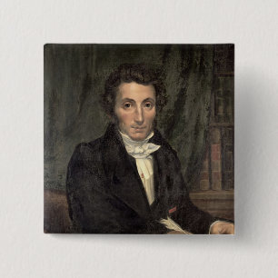 Badge Carré 5 Cm Portrait Rene de Caillie