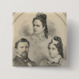 Badge Carré 5 Cm Portraits de la famille Curtiss & Todd