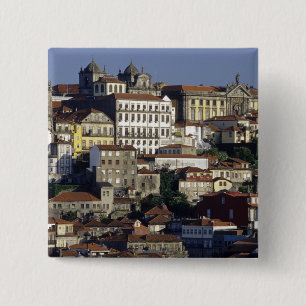 Badge Carré 5 Cm Portugal, Porto (Porto). Maisons historiques et