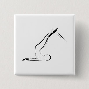 Badge Carré 5 Cm Pose de Pilates