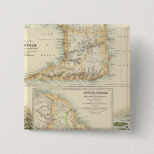 Badge Carré 5 Cm Possessions britanniques sur la côte nord-est