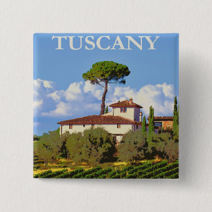 Badge Carré 5 Cm Poster de Tuscany Italy