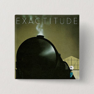 Badge Carré 5 Cm Poster Exactitude Railway