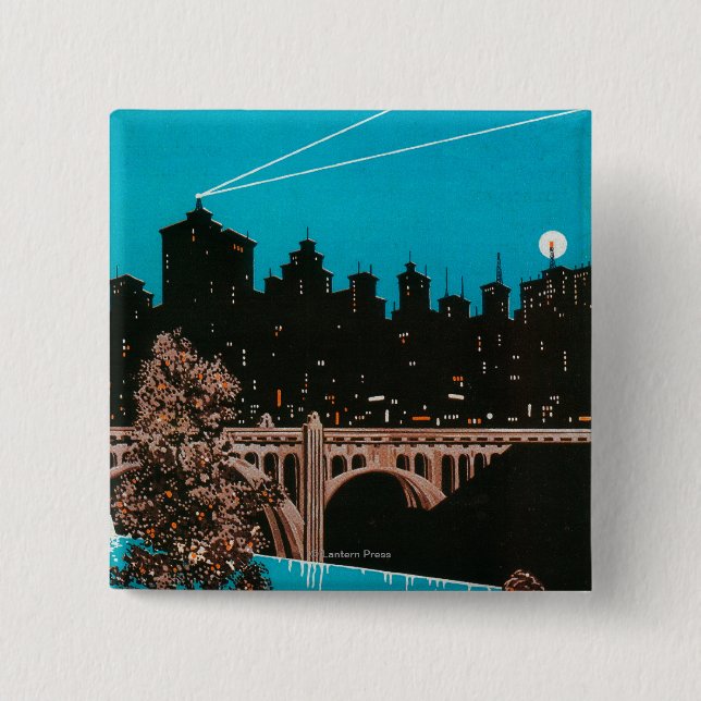 Badge Carré 5 Cm Poster publicitaire Spokane #1Spokane, WA (Devant)