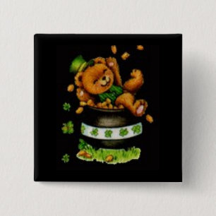Badge Carré 5 Cm Pot d'ours
