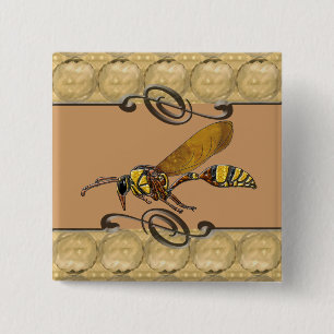 Badge Carré 5 Cm Potter Wasp
