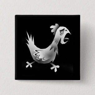 Badge Carré 5 Cm Poulet !