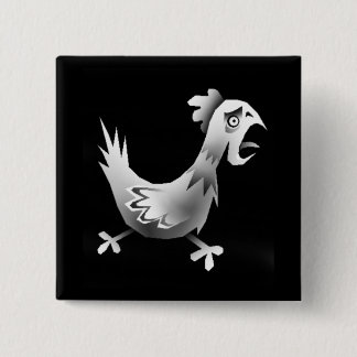 Badge Carré 5 Cm Poulet !