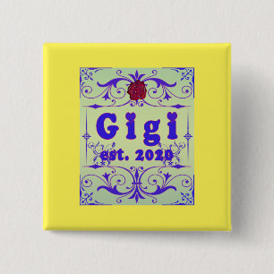 Badge Carré 5 Cm Pour Cette Spéciale "GiGi 2020"