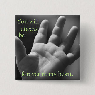 Badge Carré 5 Cm Pour toujours à mon coeur