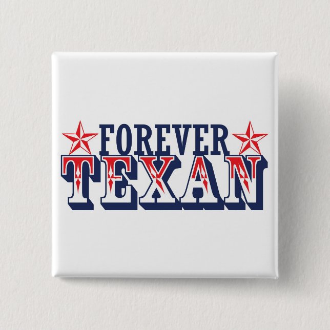 Badge Carré 5 Cm Pour toujours Texan (Devant)