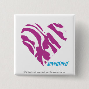 Badge Carré 5 Cm Pourpre 2 de zèbre
