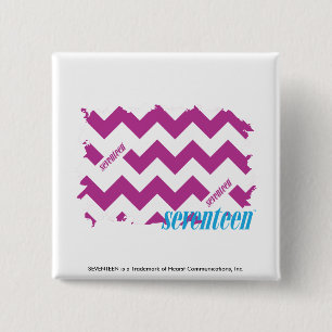 Badge Carré 5 Cm Pourpre 3 de zigzag