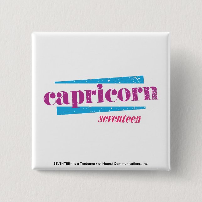 Badge Carré 5 Cm Pourpre de Capricorne (Devant)