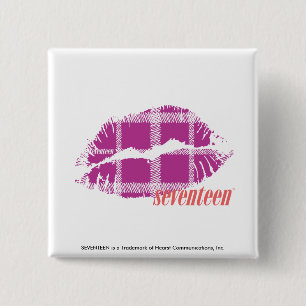 Badge Carré 5 Cm Pourpre de plaid