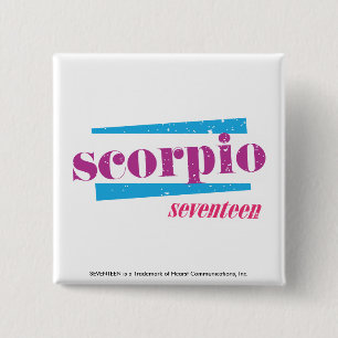 Badge Carré 5 Cm Pourpre de Scorpion