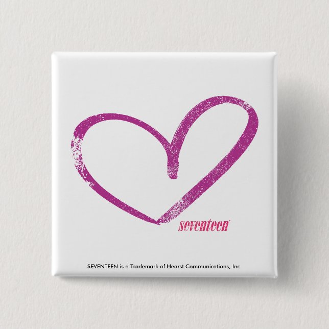 Badge Carré 5 Cm Pourpre d'OpenHeart (Devant)