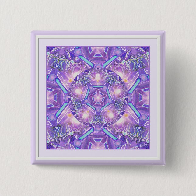 Badge Carré 5 Cm Pourpre W1 (Devant)