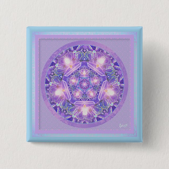 Badge Carré 5 Cm Pourpre W1 (Devant)