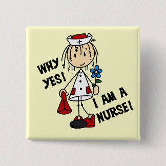 Badge Carré 5 Cm Pourquoi je suis infirmière