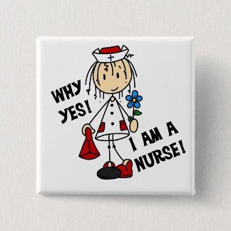 Badge Carré 5 Cm Pourquoi je suis infirmière