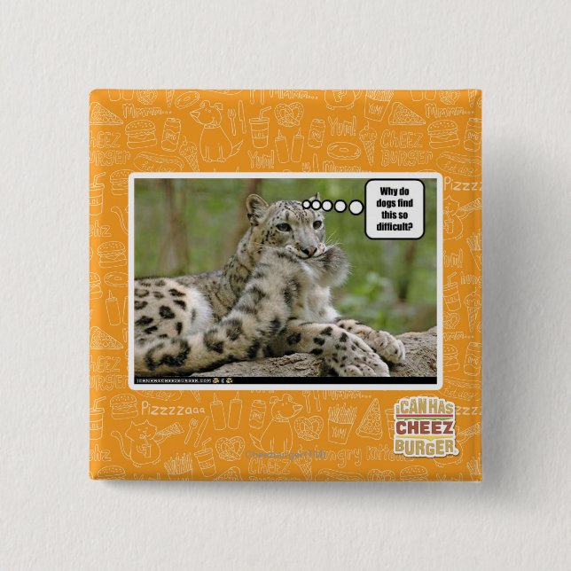 Badge Carré 5 Cm Pourquoi les chiens trouvent-ils ceci si difficile (Devant)