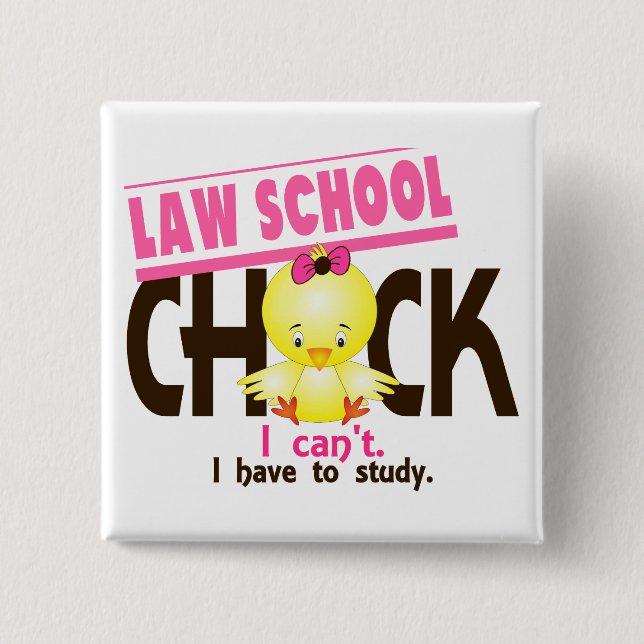 Badge Carré 5 Cm Poussin 1 d'école de droit (Devant)